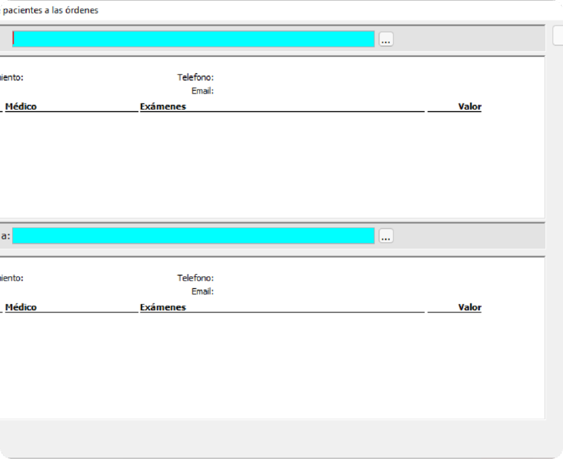 Ajustes, cambiar ordenes de un paciente a otro